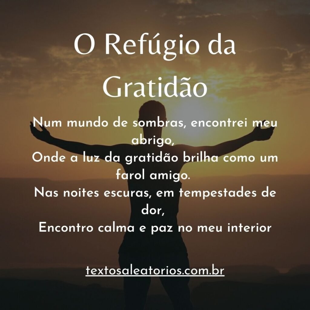 o refugio da gratidao